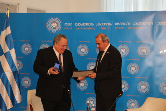 Greek Foreign Minister Nikos Kotzias Visits TSU