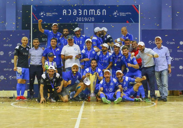 TSU Team Wins Gold Medal in Georgian Futsal League